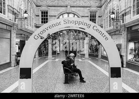 Fotografia di © Jamie Callister. Streets of Chester City, Cheshire, Inghilterra, 18 febbraio 2024 Foto Stock