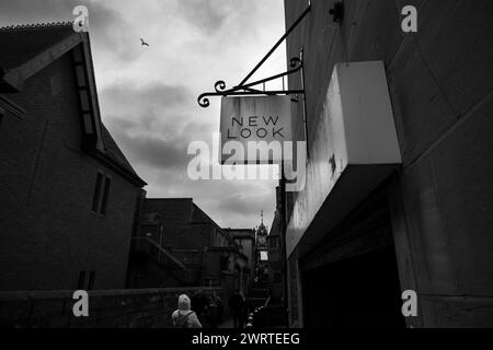 Fotografia di © Jamie Callister. Streets of Chester City, Cheshire, Inghilterra, 18 febbraio 2024 Foto Stock