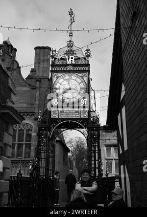 Fotografia di © Jamie Callister. Streets of Chester City, Cheshire, Inghilterra, 18 febbraio 2024 Foto Stock