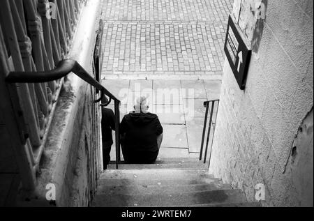 Fotografia di © Jamie Callister. Streets of Chester City, Cheshire, Inghilterra, 18 febbraio 2024 Foto Stock