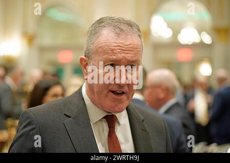 Il ministro dell'economia dell'Irlanda del Nord Conor Murphy partecipa alla colazione del Northern Ireland Bureau al Waldorf Astoria Hotel, a Washington DC, durante la sua visita negli Stati Uniti per il giorno di San Patrizio. Data foto: Giovedì 14 marzo 2024. Foto Stock