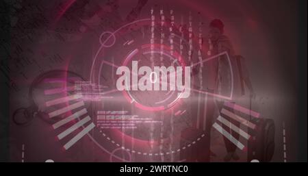 conto alla rovescia da 15 a 0 su sfondo grigio 4k Foto Stock