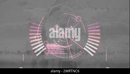 conto alla rovescia da 15 a 0 su sfondo grigio 4k Foto Stock