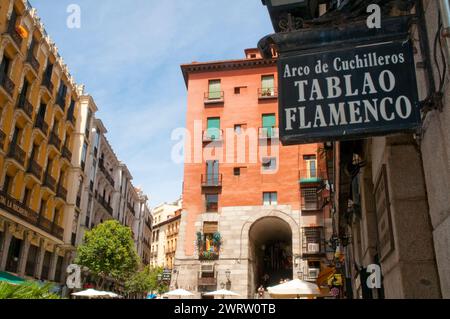 Arco de Cuchilleros. Madrid, Spagna. Foto Stock