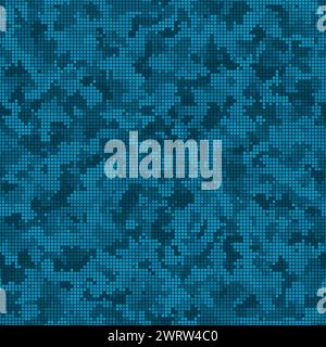 Camouflage digitale motivo senza giunture sfondo camo geometrico militare Illustrazione Vettoriale
