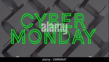 Immagine del testo del lunedì cibernetico sulle confezioni regalo Foto Stock