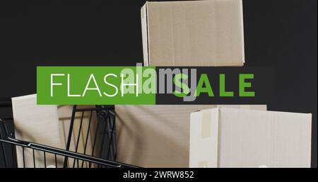 Immagine del testo di vendita flash sulle confezioni regalo Foto Stock