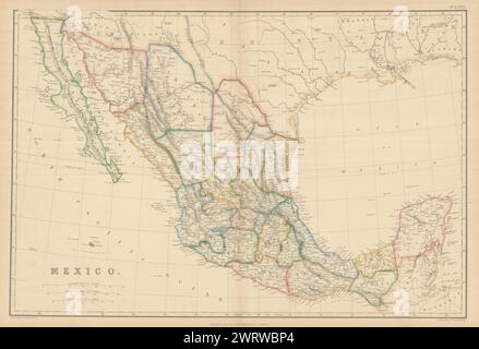 Messico di Joseph Wilson Lowry che mostra "Gadsden o Arizona" vecchia mappa del 1860 Foto Stock