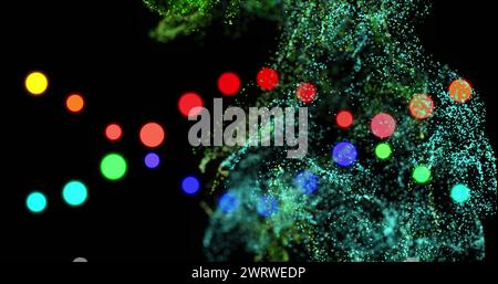 Immagine di reti di connessioni e filamento del filamento di dna Foto Stock