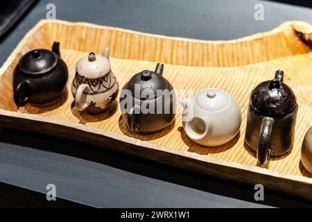 Ceramiche Teaware al negozio My Cup of Tea, Piccaddilly Circus, Londra, Inghilterra Foto Stock