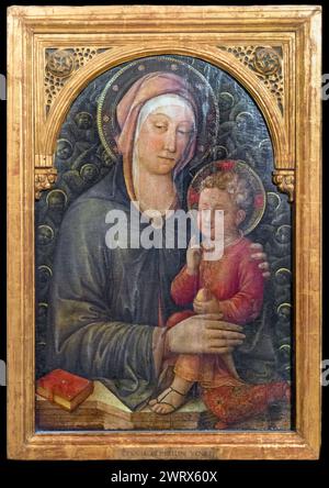 Benedizione Madonna col bambino (c.1455), tempera su legno, cm 94 x 66, gallerie dell'Accademia, Venezia Jacopo Bellini Foto Stock