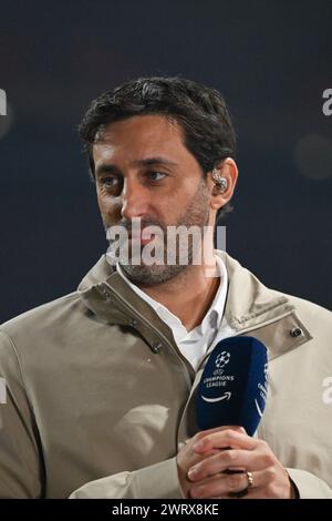 Diego Milito durante la partita di UEFA Champions League tra l'Inter FC Internazionale e il Club Atletico De Madrid, il 13 marzo 2024, allo stadio Cívitas Metropolitano di Madrid, Spagna credito: Tiziano Ballabio Foto Stock