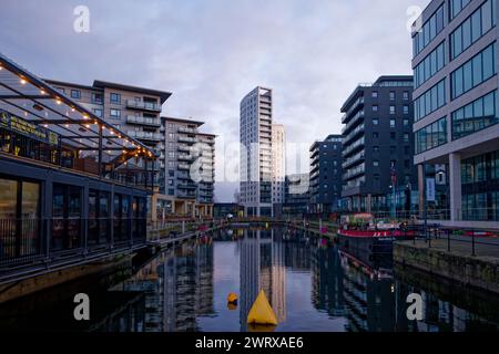 Leeds Dock, Leeds, Yorkshire Foto Stock