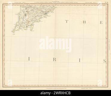 ISOLA DI MAN SUD. Mare d'Irlanda. Douglas Castletown. CARY 1832 antica mappa Foto Stock