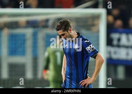 Bergamo, Italia. 14 marzo 2024. Aleksey Miranchuk dell'Atalanta durante la partita di calcio UEFA Europa League tra l'Atalanta BC e lo Sporting Lisboa allo stadio Gewiss di Bergamo - Italia - giovedì 14 marzo 2024. Sport - calcio . (Foto di Spada/LaPresse) credito: LaPresse/Alamy Live News Foto Stock