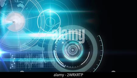 Immagine della scansione dell'ambito e dell'elaborazione dei dati Foto Stock