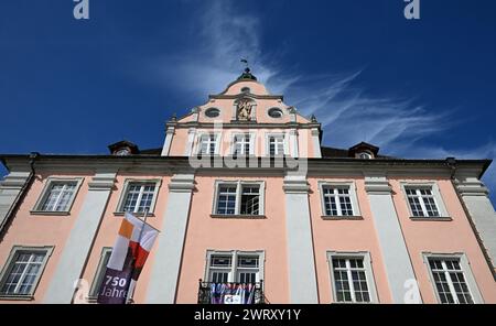 Rottenburg am Neckar, Germania. 14 marzo 2024. Il municipio di Rottenburg am Neckar. Crediti: Bernd Weißbrod/dpa/Alamy Live News Foto Stock