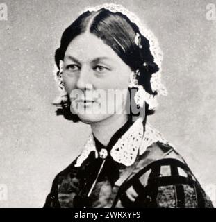 FLORENCE NIGHTINGALE (1820-1910) riformatore sociale inglese e fondatore dell'assistenza infermieristica moderna intorno al 1872 Foto Stock