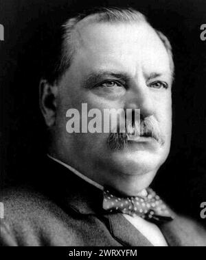 GROVER CLEVELAND (1837-1908) ventiduesimo e ventiquattresimo presidente degli Stati Uniti Foto Stock