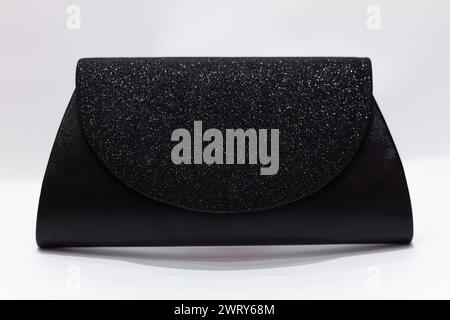 Borsa da donna nera semplice e bella. Foto Stock