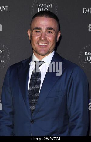 Milano, Italia. 14 marzo 2024. Milano, serata "Damiani 100 anni di passione" - Fabio Cannavaro Credit: Independent Photo Agency/Alamy Live News Foto Stock