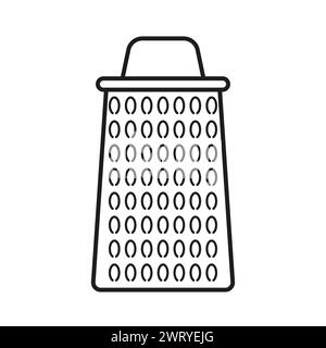 Icona Grattugia da cucina. Disegno in linea di una grattugia da cucina. Illustrazione vettoriale. EPS 10. Illustrazione Vettoriale