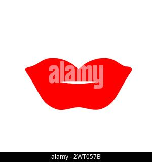 Illustrazione dei fumetti Red Lips Clipart Illustrazione Vettoriale