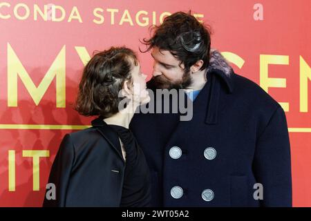 News - Photocall Call My Agent 2 Carlotta gamba e Fabio DInnocenzo durante la Photocall della serie tv CALL MY AGENT 2, 14 marzo 2024 al Cinema The Space, Roma, Italia Copyright: XcxEmanuelaxVertolli/SportReporterx/xLiveMediax LPN 1277725 Foto Stock