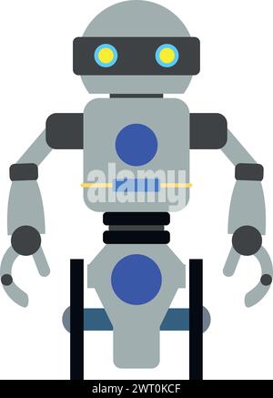 Immagine dell'icona del robot in stile piatto. Illustrazione Vettoriale