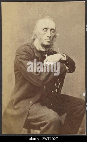 Ritratto di John Hutton Balfour. Horatio Nelson King, fotografo (inglese, 1828/1830 - 1905) circa 1860–1884 Ritratto di un vecchio seduto con le braccia sul retro di una sedia. Foto Stock