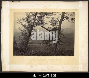 Orchard Knob di Mission Ridge. George N. Barnard, fotografo (americano, 1819 - 1902) negativo circa 1865, stampa 1866 (Recto, Mount) inciso a matita, nell'angolo in alto a destra: '29'; a matita, in alto a destra: '37 [circondato]'; a matita, nell'angolo in basso a destra: '38 [circondato]' Foto Stock