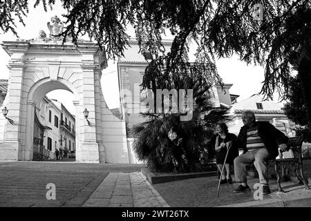 Una veduta esterna del complesso monumentale del Belvedere di San Leucio, nei pressi di Caserta, voluta da Carlo di Borbone, re di Napoli Foto Stock