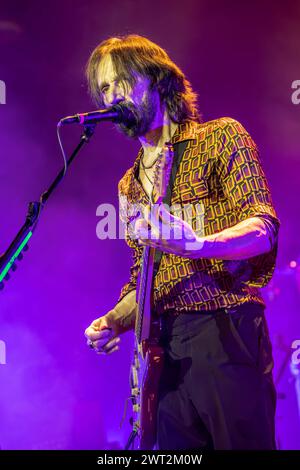 Milano, Italia. 14 marzo 2024. La rock band italiana MARLENE KUNTZ si esibisce dal vivo sul palco di Alcatraz durante il "Catartica 2024 Tour". Crediti: Rodolfo Sassano/Alamy Live News Foto Stock