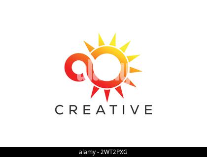 Modello vettoriale con logo Infinity minimal Illustrazione Vettoriale