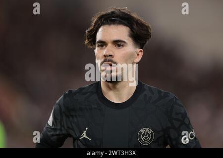 Monaco, Monaco. 1 marzo 2024. Vitinha del PSG durante il match di Ligue 1 allo Stade Louis II, Monaco. Il credito per immagini dovrebbe essere: Jonathan Moscrop/Sportimage Credit: Sportimage Ltd/Alamy Live News Foto Stock
