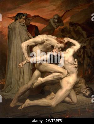 Adolphe William Bouguereau - Dante e Virgilio all'Inferno 1850. 281х225 Foto Stock