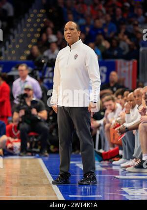 14 marzo 2024: Kevin Keatts, capo allenatore del North Carolina State Wolfpack, durante una partita del torneo di pallacanestro maschile ACC tra i Duke Blue Devils e il North Carolina State Wolfpack alla Capital One Arena di Washington, DC Justin Cooper/CSM Foto Stock