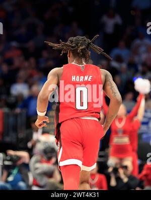 14 marzo 2024: NC State Wolfpack Guard (0) DJ Horne durante una partita del torneo di pallacanestro maschile ACC tra i Duke Blue Devils e il NC State Wolfpack alla Capital One Arena di Washington, DC Justin Cooper/CSM Foto Stock