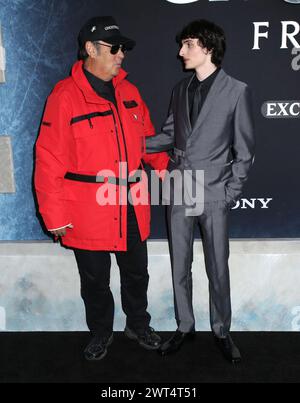 New York, Stati Uniti. 14 marzo 2024. Dan Aykroyd e Finn Wolfhard hanno partecipato alla premiere "Ghostbusters: Frozen Empire" di New York tenutasi all'AMC Lincoln Square il 14 marzo 2024 a New York City, NY © Steven Bergman/AFF-USA.COM Credit: AFF/Alamy Live News Foto Stock