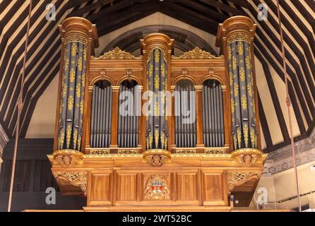 Organo, Balliol Chapel, Balliol College, Oxford, Inghilterra, REGNO UNITO Foto Stock