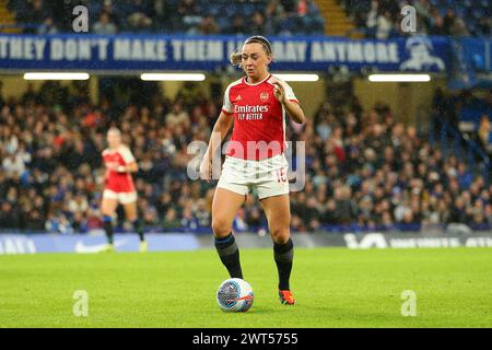 15 marzo 2024; Stamford Bridge, Londra, Inghilterra: Womens Super League Football, Chelsea contro Arsenal; Katie McCabe dell'Arsenal Foto Stock