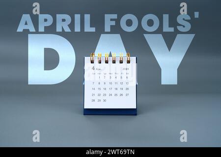 Festa dei folli di aprile con il mese di aprile 2024 Foto Stock