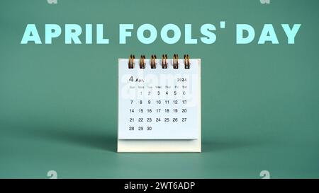 Festa dei folli di aprile con il mese di aprile 2024 Foto Stock