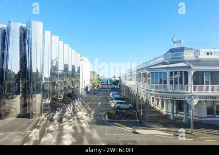 New Plymouth nuova Zelanda - febbraio 29 2024; Editorial-New-Plymouth-City Buildings and Architecture. Foto Stock