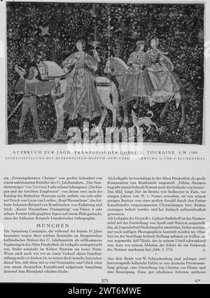 Festa Hawking. Sconosciuto c. 1500-1530 arazzo dimensioni: H 8'9' x 12'4,5' arazzo materiali/tecniche: Lana (ordito: 5/cm) Cultura: Paesi Bassi meridionali Proprietà storia: Dono di George Blumenthal al Metropolitan Museum of Art Stati Uniti, New York, New York, Metropolitan Museum of Art, accno. 41.100.195. Sul terreno di Millefleurs, il giovane uomo in piedi (L) tiene in piedi un uccello morto o disabile per una donna a cavallo da ispezionare, il giovane e la signora cavalcano insieme a cavallo (R) confini mancanti. Cavallo, arazzi medievali (1993), 495-497, Cat. 37 Foto Stock