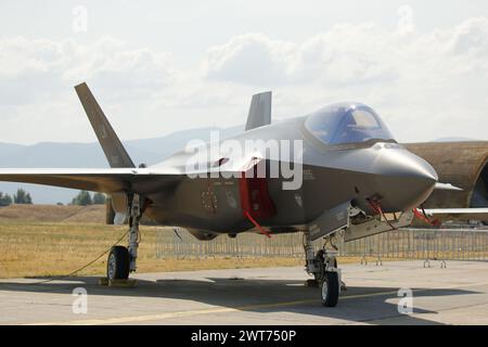 F-35 esposizione statica, Tanagra airshow, Atene Grecia. 3 settembre 2023 Foto Stock