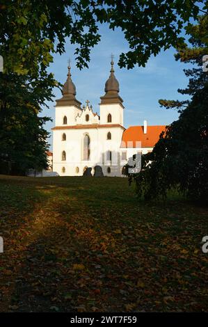 St basilica e monastero di Procopio, città ebraica Trebic (UNESCO, il più antico insediamento medievale della comunità ebraica in Moravia, repubblica Ceca, Europ Foto Stock