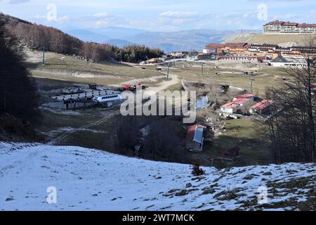 Campitello Matese - Scorcio della Seggiovia del Caprio dalla pista Foto Stock