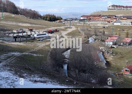 Campitello Matese - Scorcio panoramico dal tratto finale della pista del Caprio Foto Stock