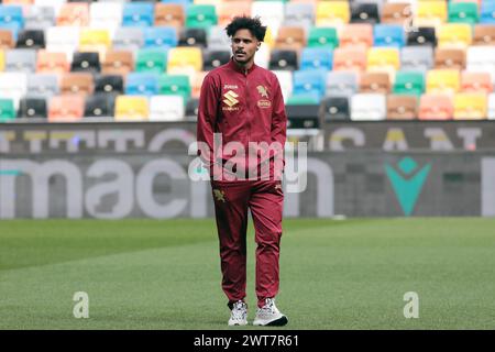 Udine, Italia. 16 marzo 2024. Foto Andrea Bressanutti/LaPresse - 16 marzo 2024 Udine, Italia - Sport, calcio - Udinese vs Torino FC - Campionato italiano di calcio serie A TIM 2023/2024 - Stadio Bluenergy. Nella foto: Torino FC ispezione del campo foto Andrea Bressanutti/LaPresse - 16 marzo 2024 Udine, Italia - Sport, calcio - Udinese vs Torino FC - Campionato Italiano di calcio di serie A 2023/2024 - Stadio Bluenergy. Nella foto: Pitch Inspection Credit: LaPresse/Alamy Live News Foto Stock